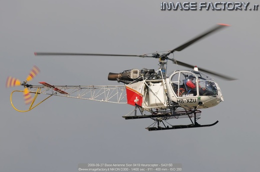 2008-09-27 Base Aerienne Sion 0419 Heurocopter - SA315B